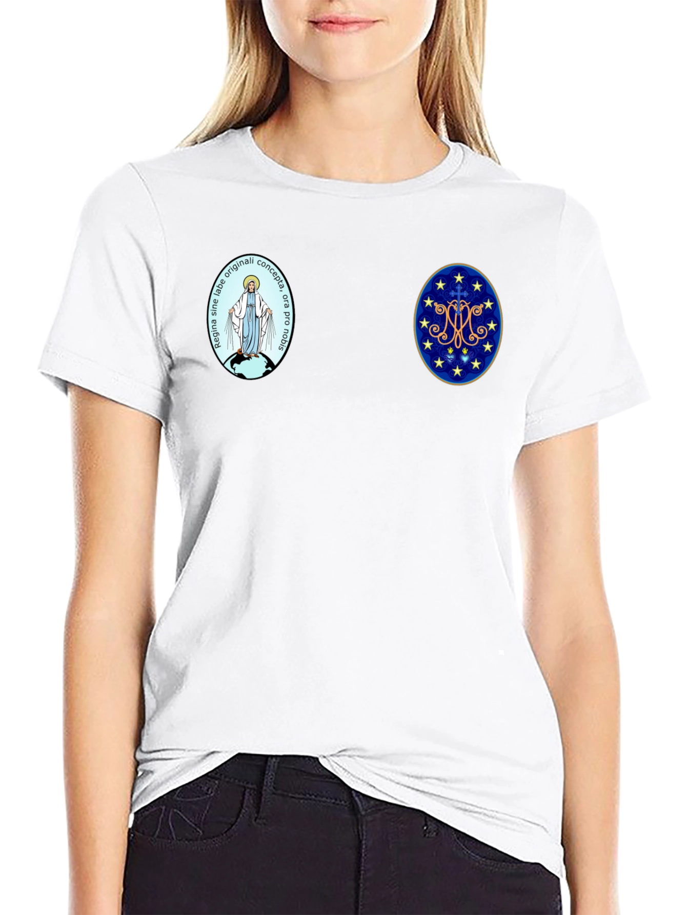 Religious Symbol Graphic Tee - Black