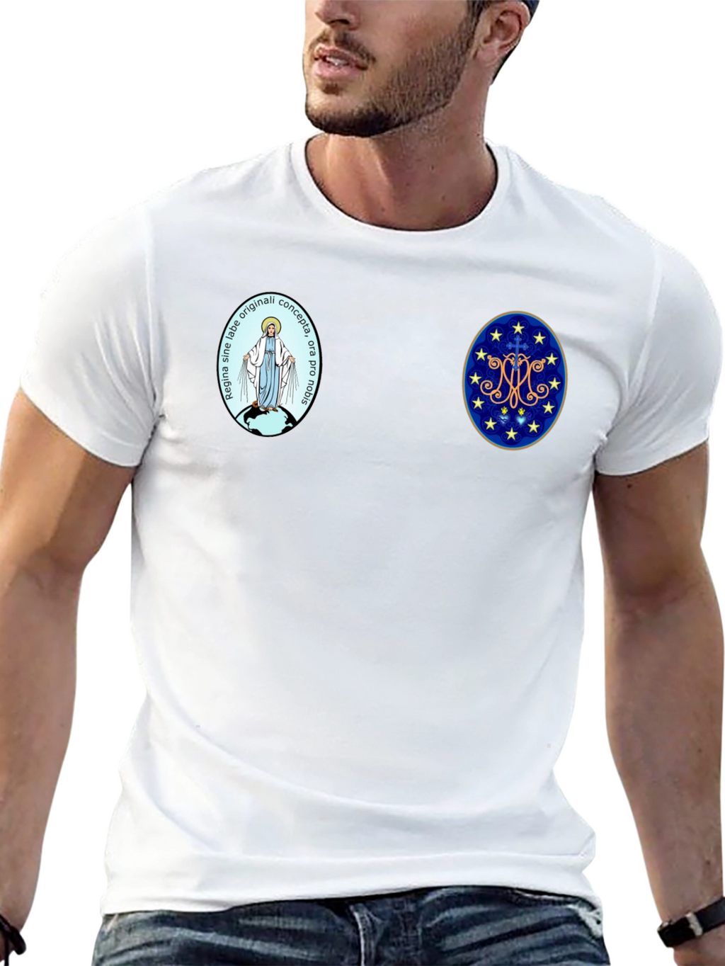 Religious Symbol Graphic Tee - Black