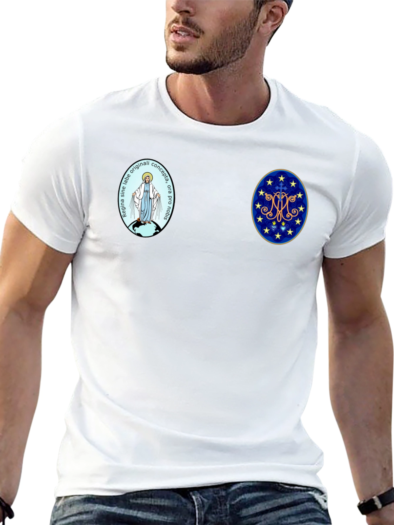 Religious Symbol Graphic Tee - Black