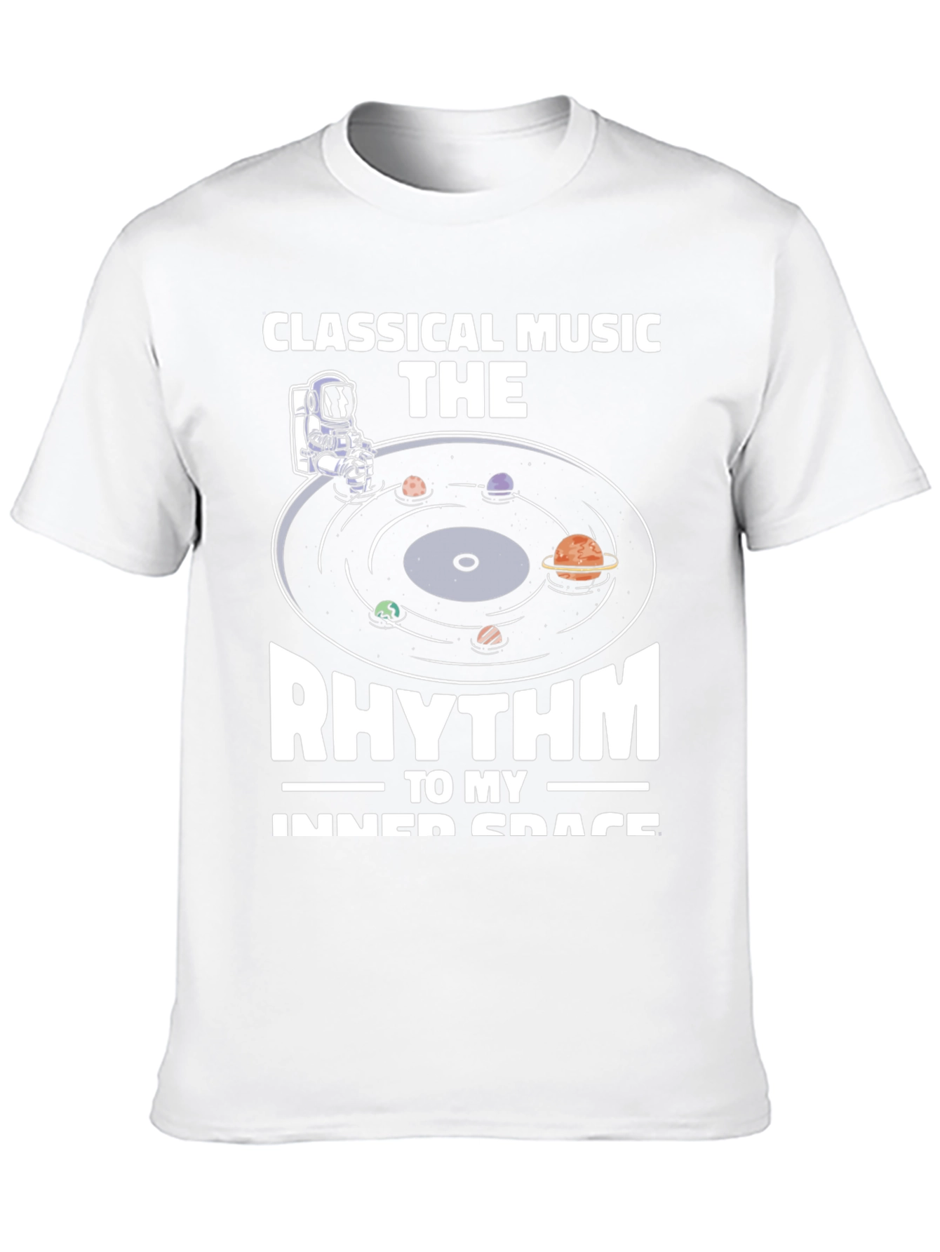 Classical Music Rhythm Inner Space Black T-Shirt