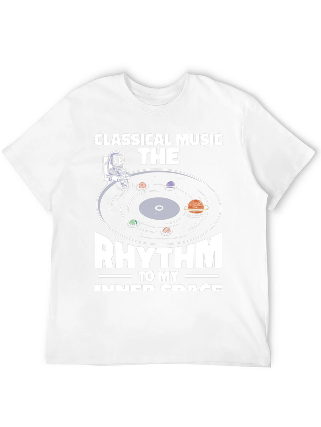Classical Music Rhythm Inner Space Black T-Shirt