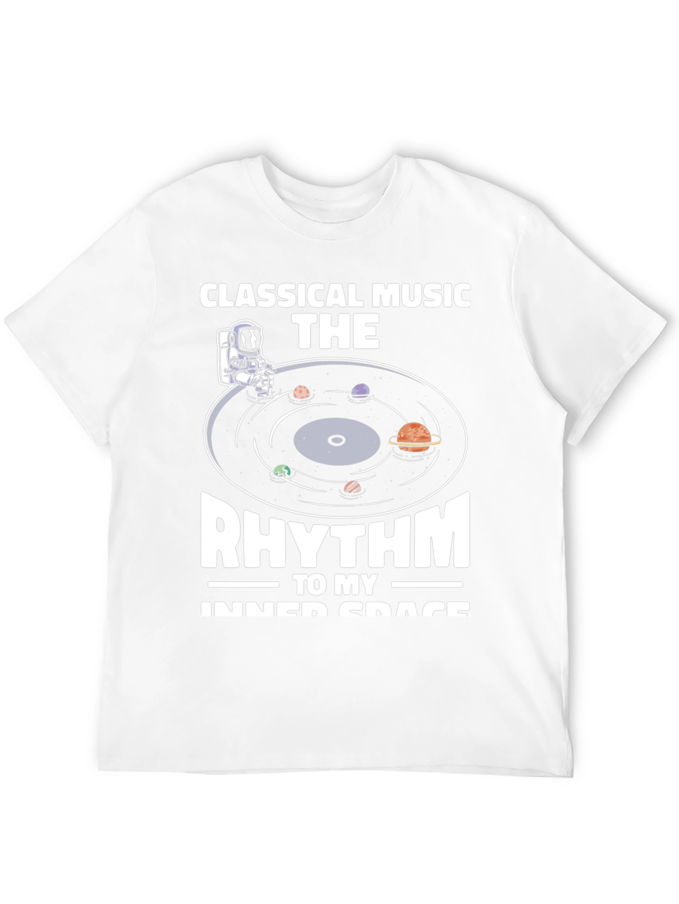 Classical Music Rhythm Inner Space Black T-Shirt