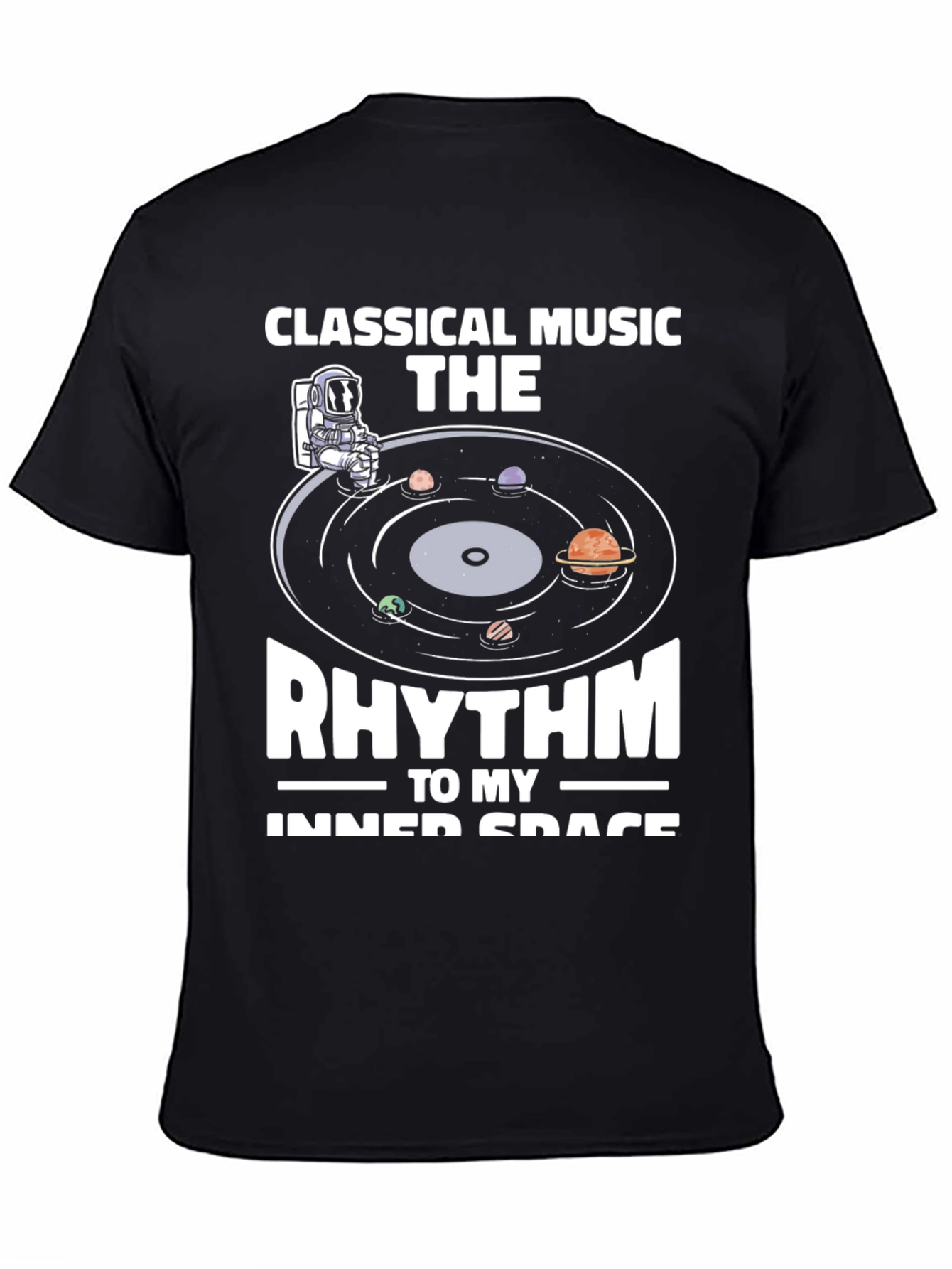 Classical Music Rhythm Inner Space Black T-Shirt