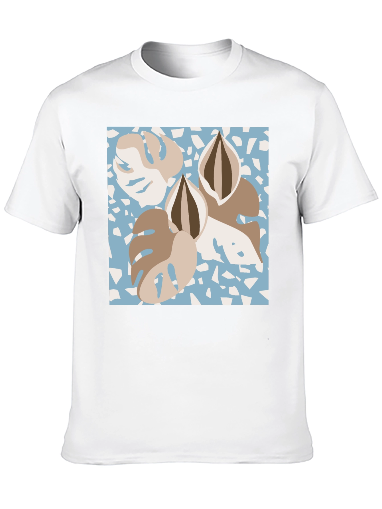 Modern Monstera Leaf Graphic Tee - Stylish Comfort