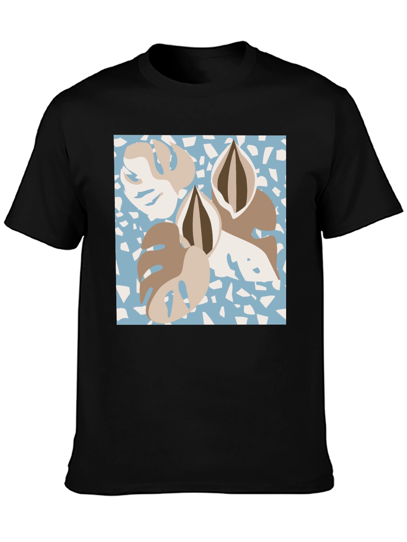 Modern Monstera Leaf Graphic Tee - Stylish Comfort