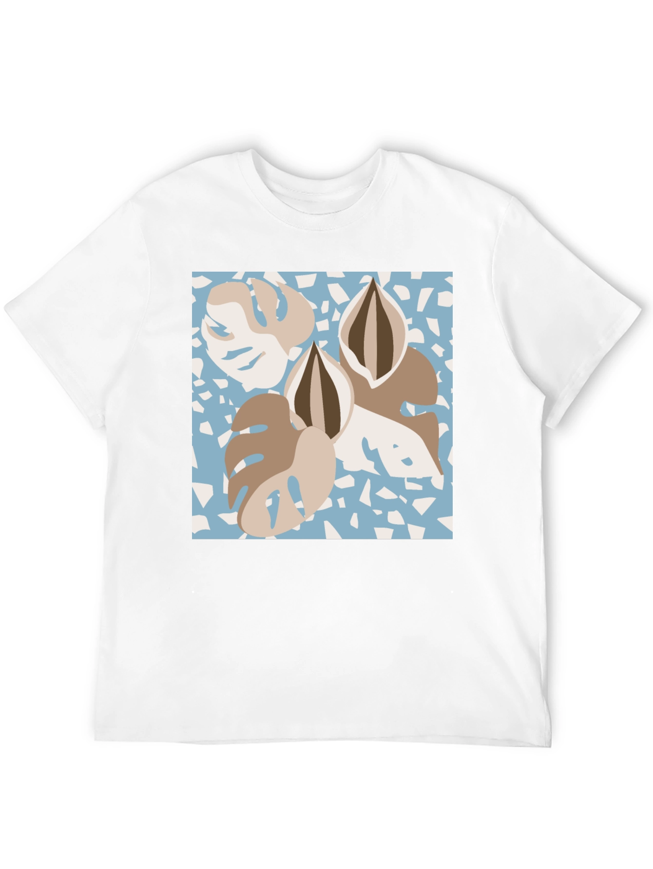 Modern Monstera Leaf Graphic Tee - Stylish Comfort