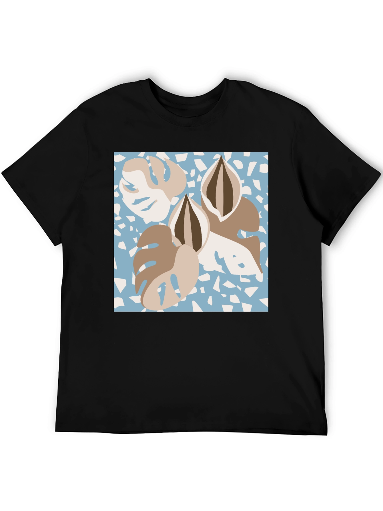 Modern Monstera Leaf Graphic Tee - Stylish Comfort