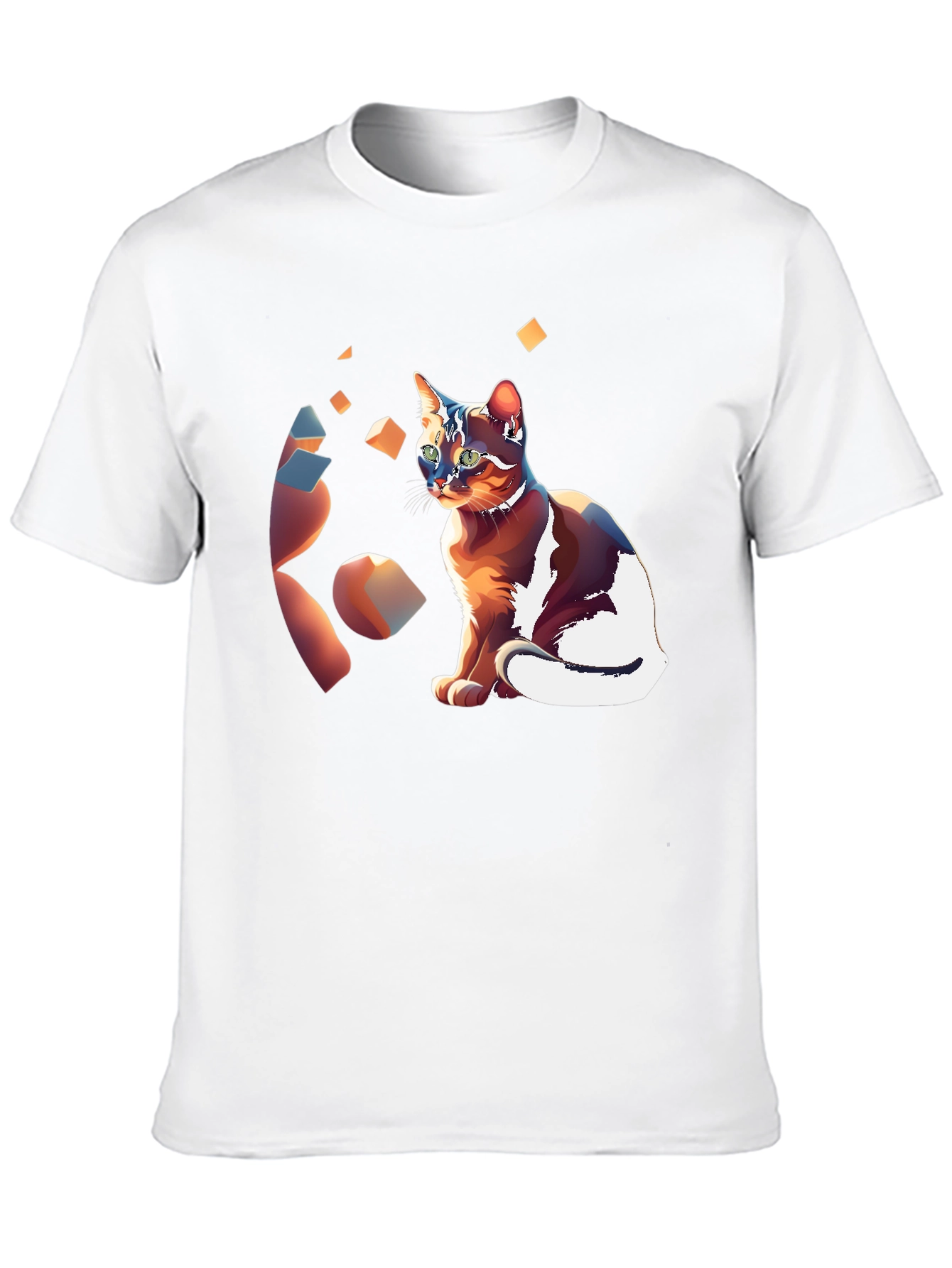 Artistic Cat Graphic T-Shirt
