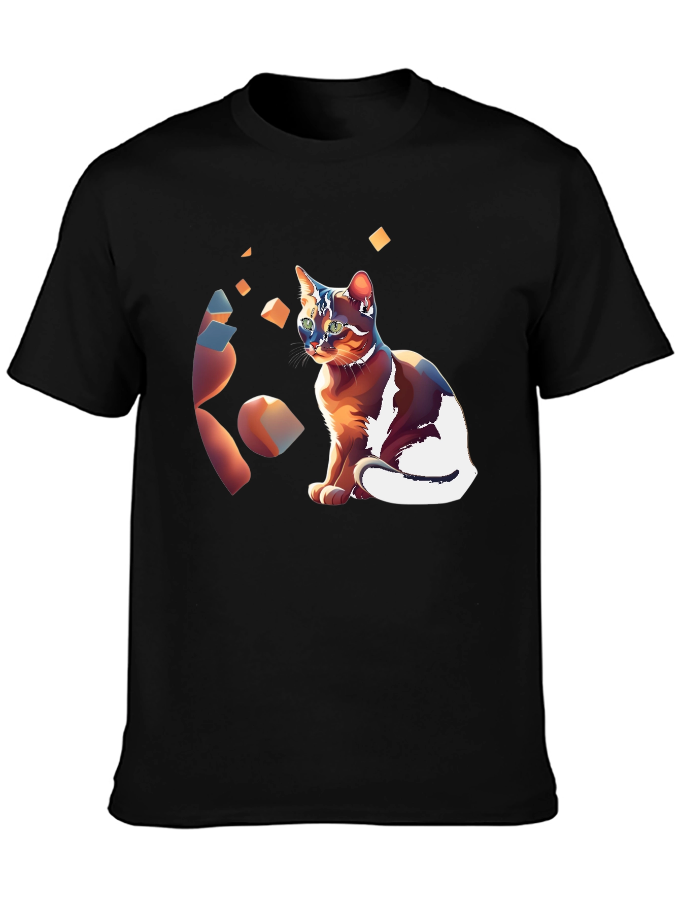 Artistic Cat Graphic T-Shirt