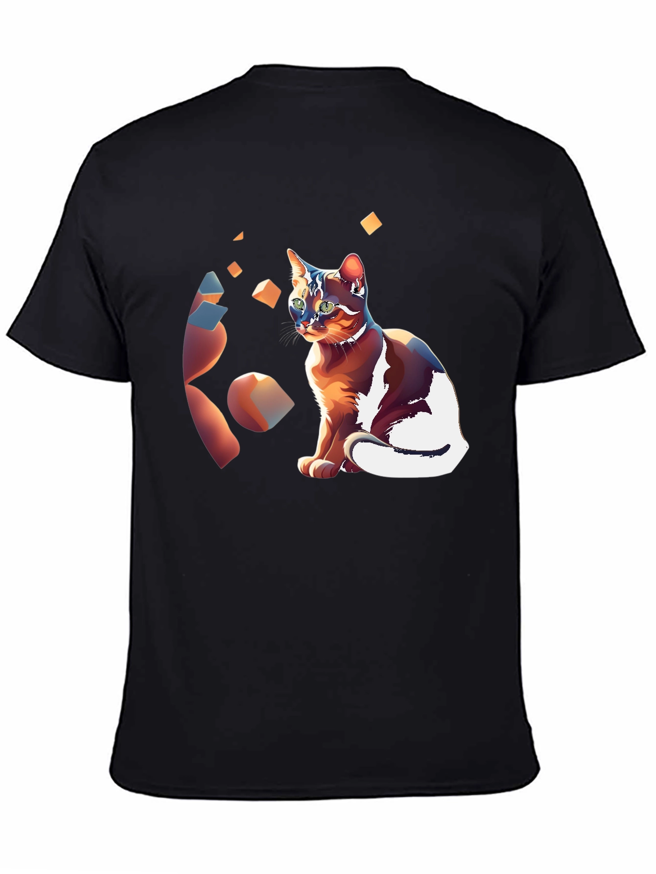 Artistic Cat Graphic T-Shirt
