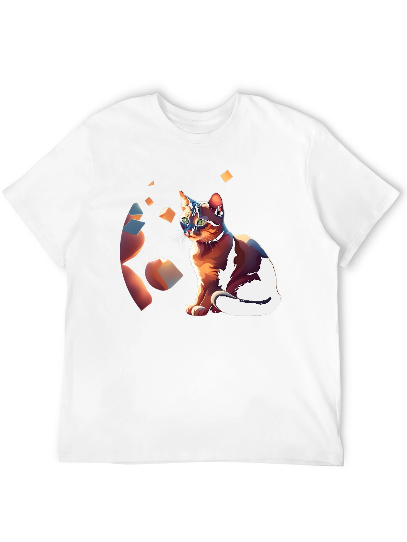 Artistic Cat Graphic T-Shirt