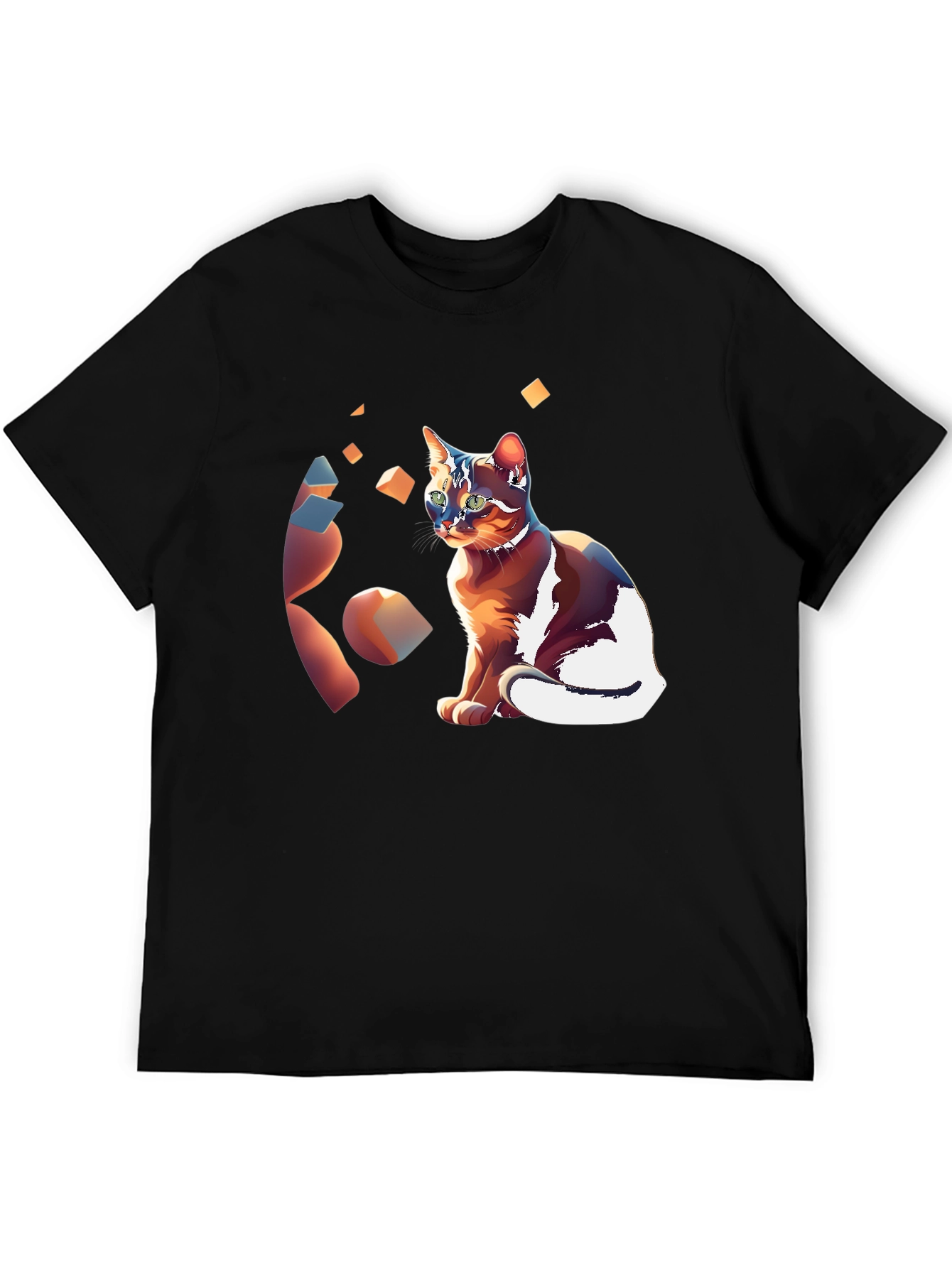 Artistic Cat Graphic T-Shirt