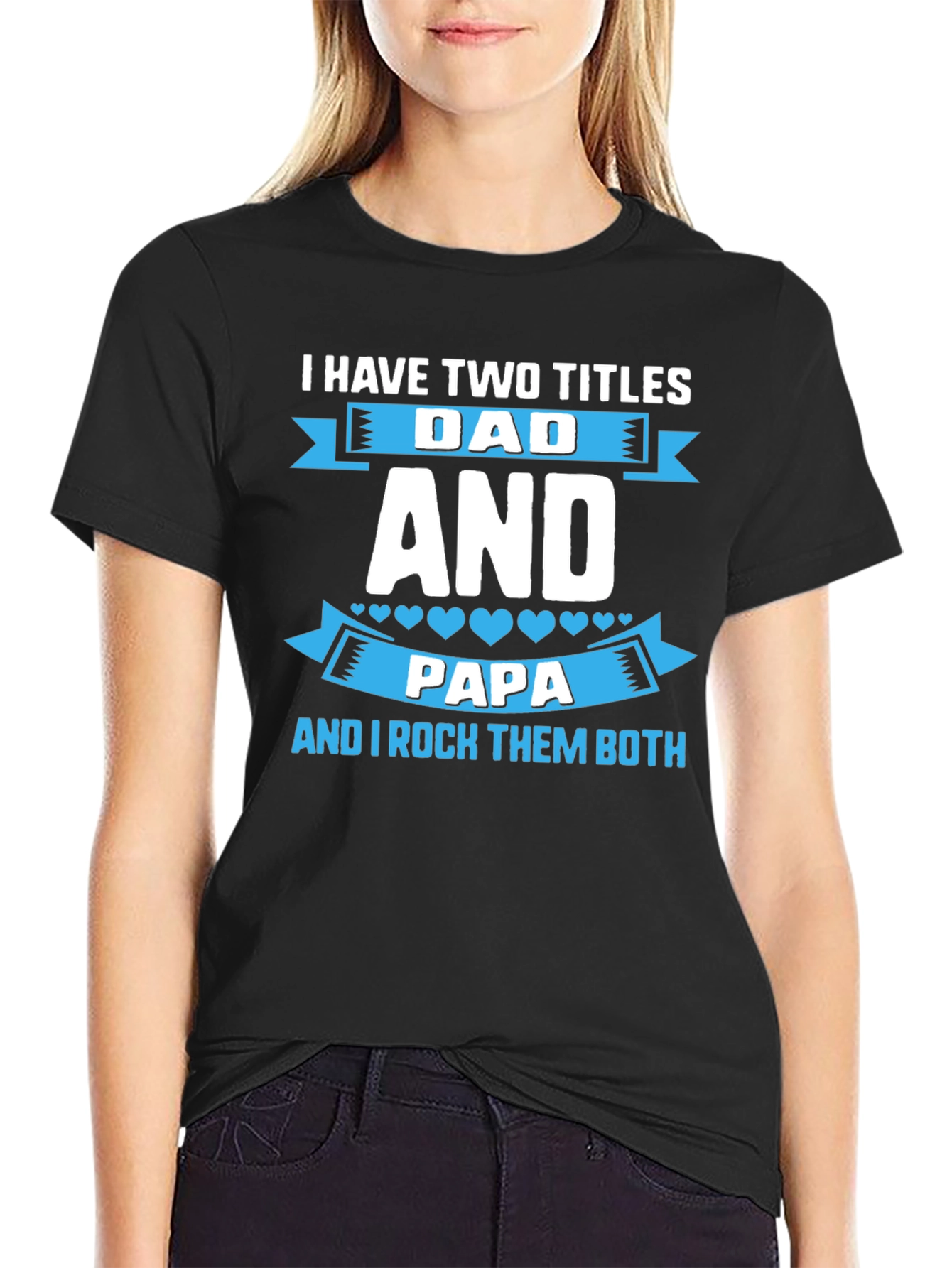 Dad and Papa T-Shirt - Two Titles One Awesome Tee