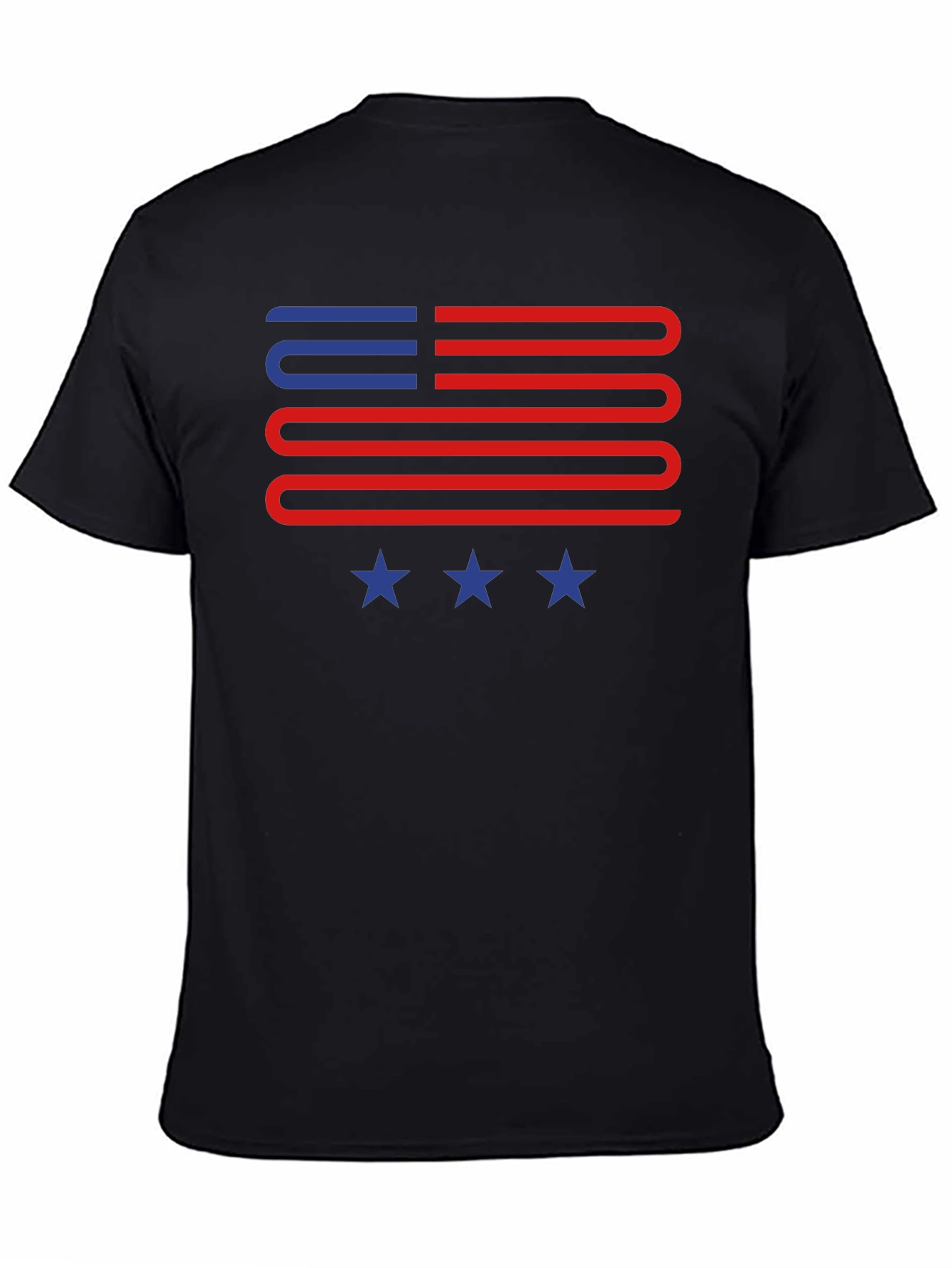 American Flag Style Graphic T-Shirt