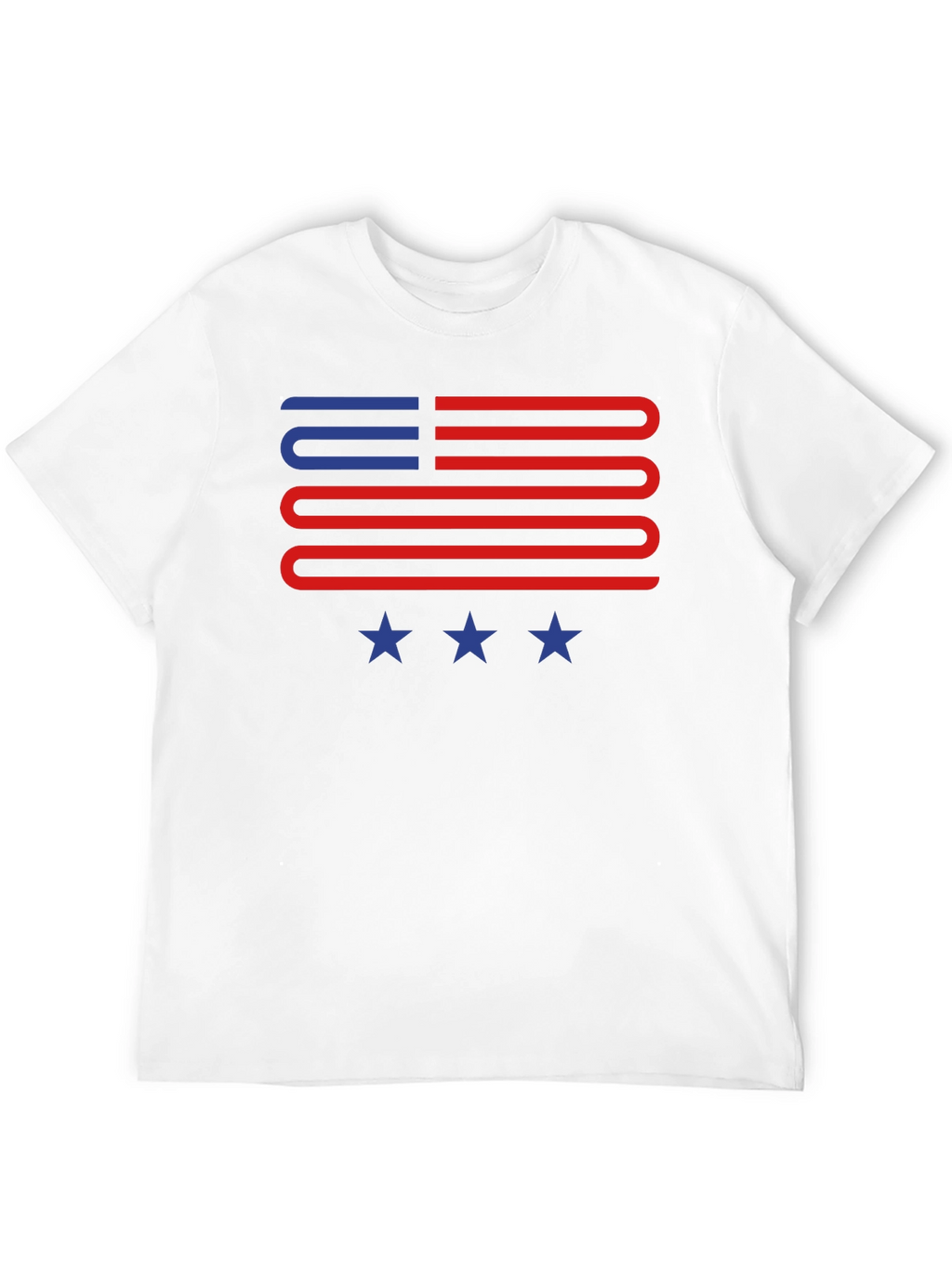 American Flag Style Graphic T-Shirt