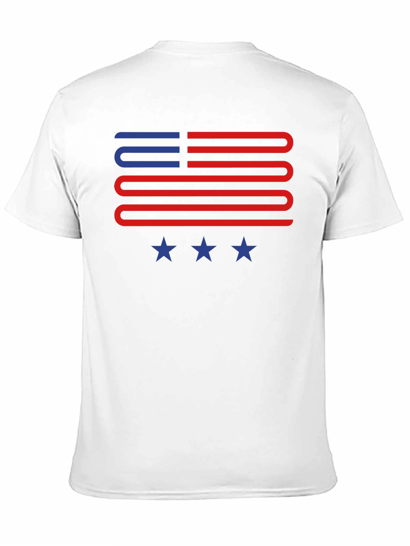 American Flag Style Graphic T-Shirt